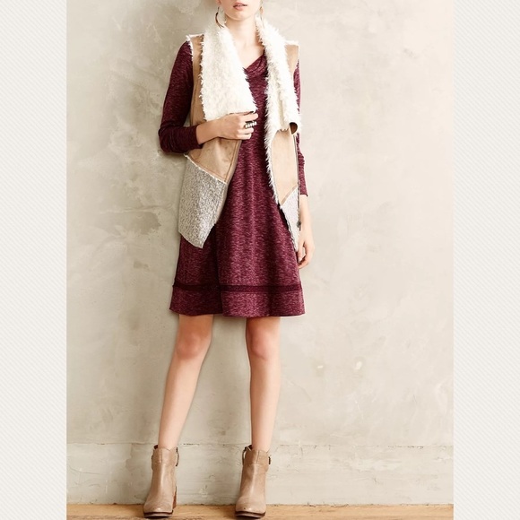 Anthropologie Sunday Monday Sherpa Moto Jacket Vest - Picture 2 of 15